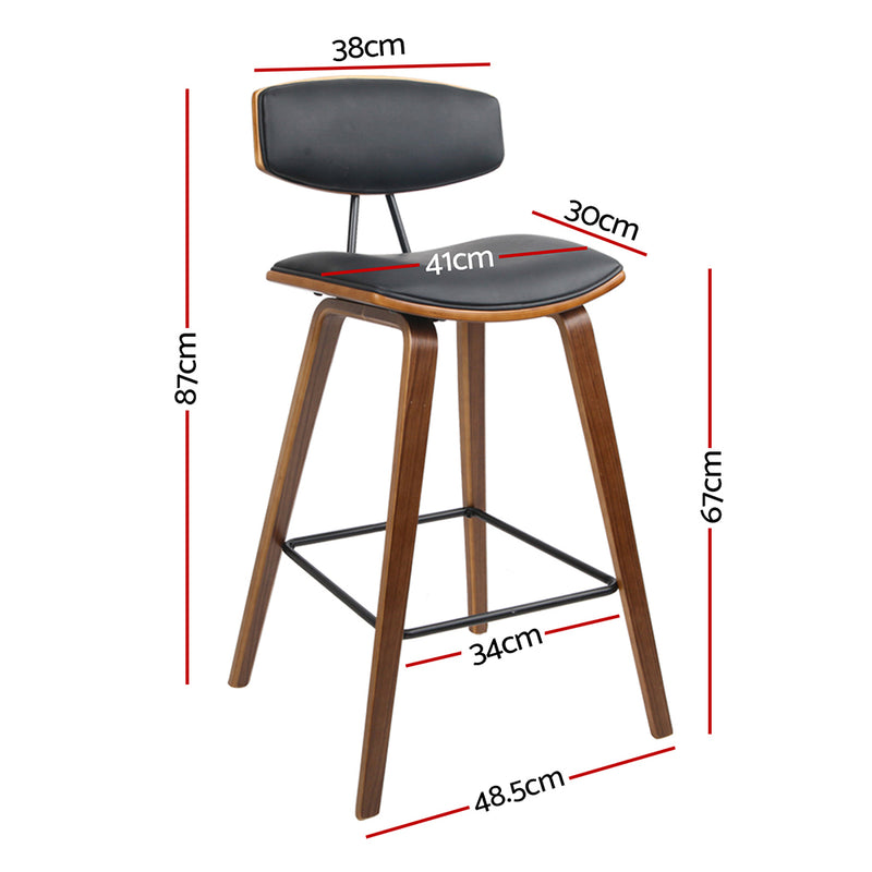 Bonnie PU Barstools (Set of 2) - Black