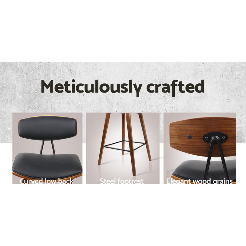 Bonnie PU Barstools (Set of 2) - Black