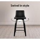 Lander PU Barstools (Set of 2) - Black