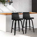 Lander PU Barstools (Set of 2) - Black