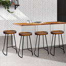 Sedaka 65cm Barstools (Set of 4) - Walnut