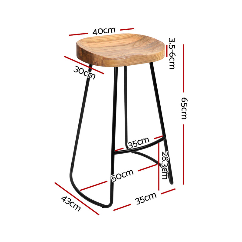 Sedaka 65cm Barstools (Set of 2) - Natural