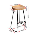 Sedaka 65cm Barstools (Set of 4) - Natural