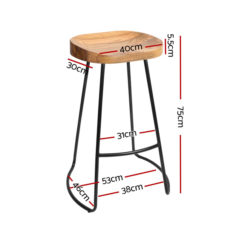 Sedaka 75cm Barstools (Set of 2) - Natural