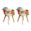Trent Crucis Fabric Dining Chairs (Set of 2)