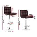 Gerano PU Barstools (Set of 2) - Chocolate