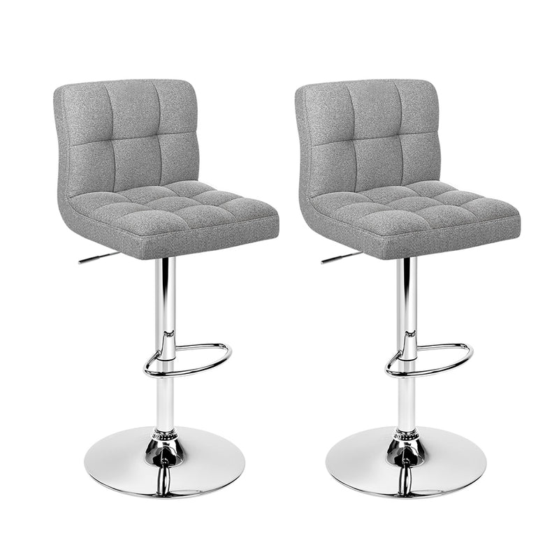 Gerano Fabric Barstools (Set of 2) - Grey.