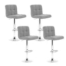 Gerano Fabric Barstools (Set of 4) - Grey