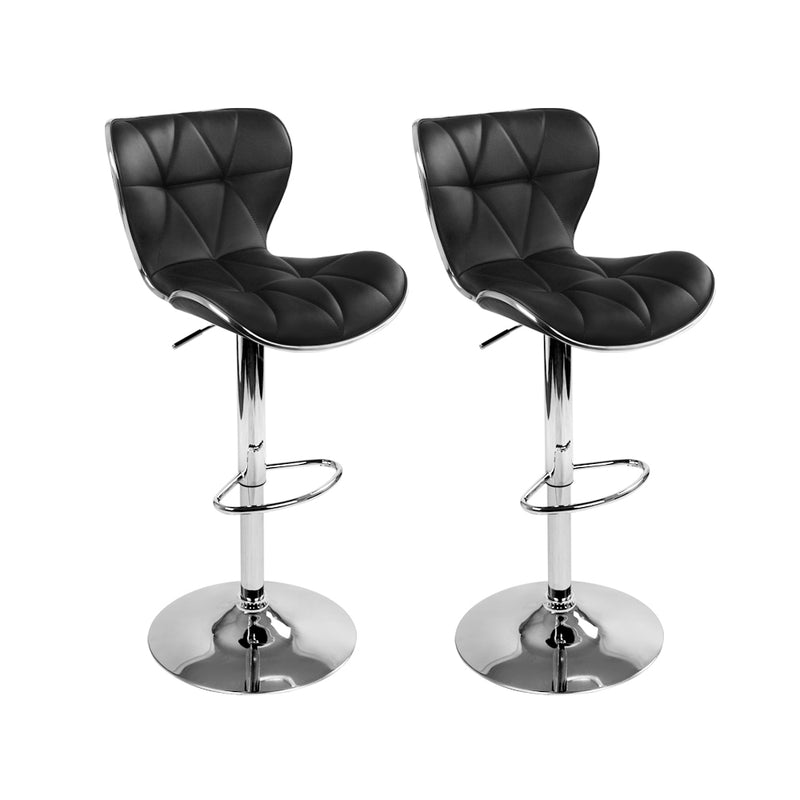 Labatte PU Barstools (Set of 2) - Black