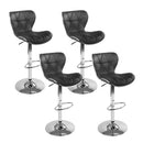 Labatte PU Barstools (Set of 4) - Black