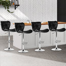 Labatte PU Barstools (Set of 4) - Black