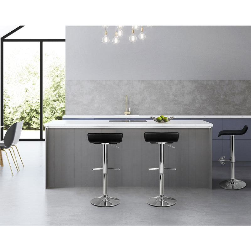 Bertone PU Barstools (Set of 2) - Black