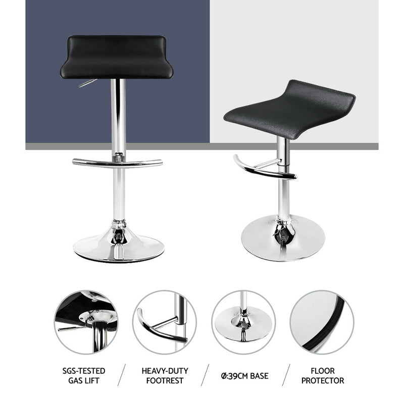 Bertone PU Barstools (Set of 4) - Black