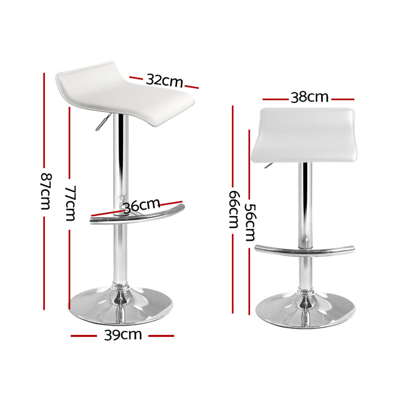 Bertone PU Barstools (Set of 2) - White