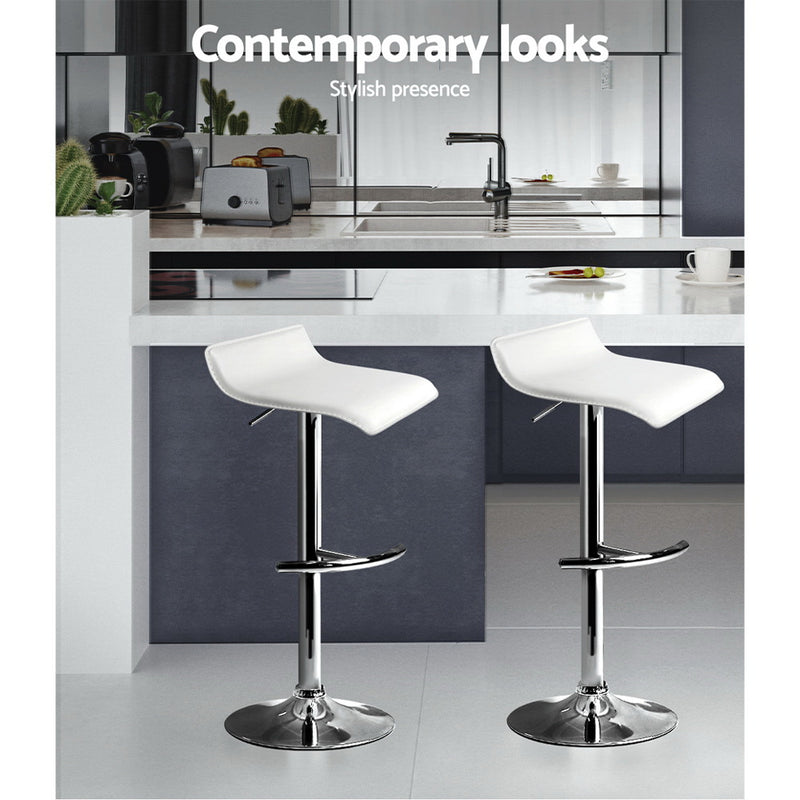 Bertone PU Barstools (Set of 2) - White