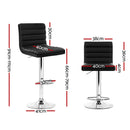 Boisdine PU Barstools (Set of 2) - Black
