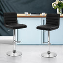 Boisdine PU Barstools (Set of 2) - Black