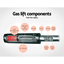 Cesar PU Barstools (Set of 2) - Black Legs