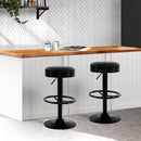 Cesar PU Barstools (Set of 2) - Black Legs