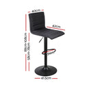 Victoria PU Barstools (Set of 2) - Black