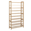 10-Tier Bamboo Shoe Rack