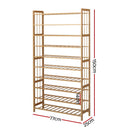 10-Tier Bamboo Shoe Rack