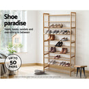 10-Tier Bamboo Shoe Rack