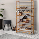 10-Tier Bamboo Shoe Rack
