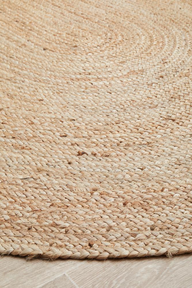 Byron Oval Rug - Natural.