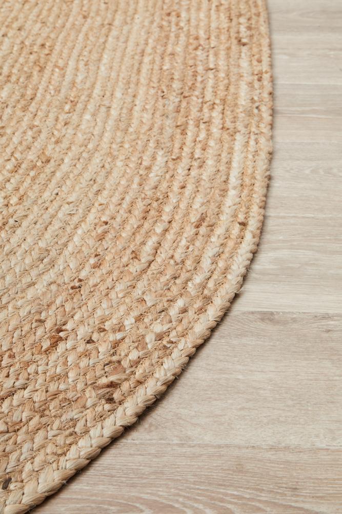 Byron Oval Rug - Natural.