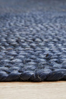 Byron Oval Rug - Navy.