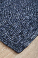 Byron Runner Rug - Navy.
