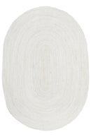 Byron Oval Rug - White.