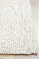 Byron Runner Rug - White.