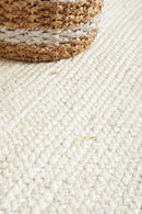 Byron Runner Rug - White.