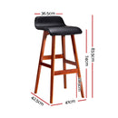 Hay PU Barstools (Set of 2) - Black