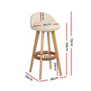 Sutton PU Barstools (Set of 2) - Beige