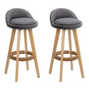 Sutton Fabric Barstools (Set of 2) - Grey