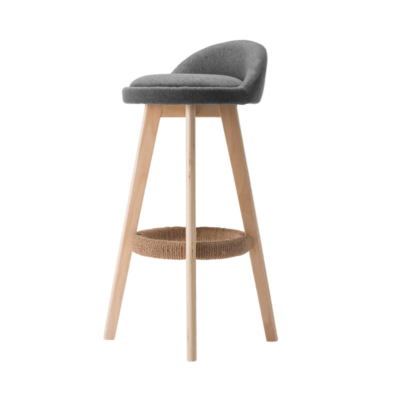 Sutton Fabric Barstools (Set of 2) - Grey