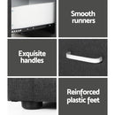 Moda Fabric Bedside - Charcoal