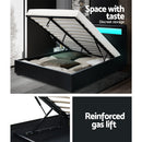 Clara Double PU LED Gas Lift Bed