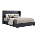 Carter King Fabric Gas Lift Bed - Charcoal