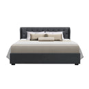 Carter King Fabric Gas Lift Bed - Charcoal