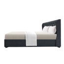 Carter King Fabric Gas Lift Bed - Charcoal