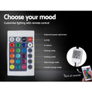 Ulen King PVC LED Gas Lift Bed - Black