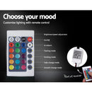 Ulen Queen Fabric LED Gas Lift Bed - Grey