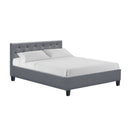 Vakita Double Fabric Bed- Grey