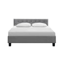 Vakita Queen Fabric Bed- Grey