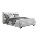 Elko Double PU Gas Lift Bed - White