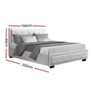 Elko Double PU Gas Lift Bed - White
